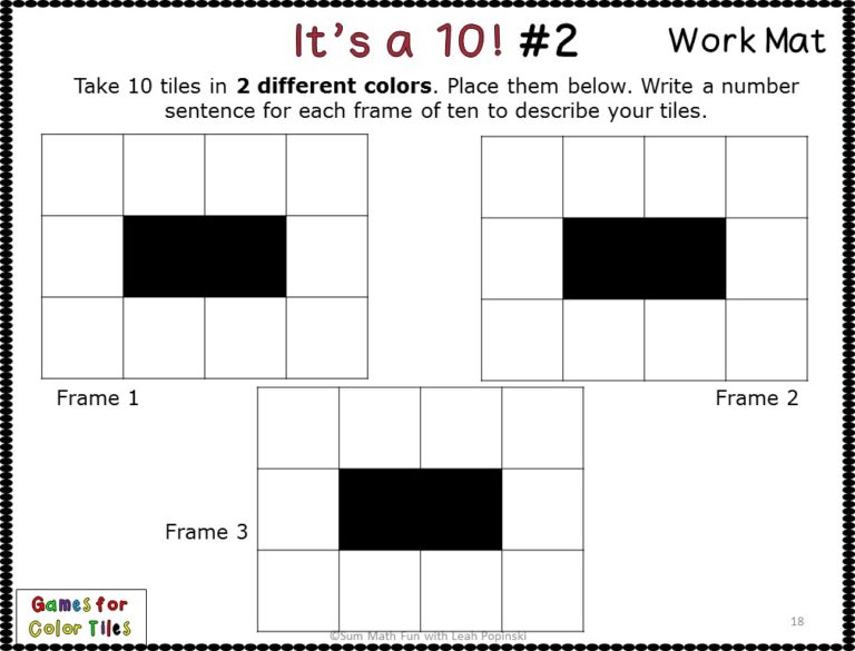 PatternsAdditionProblem Solving Using Colored Tiles Sum Math Fun