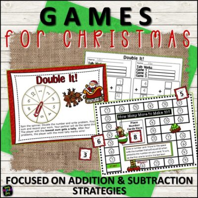 Christmas Math Games - Addition and Subtraction Fact Strategies - Sum ...