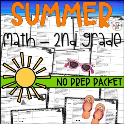 2nd Grade Summer Packet Math Daily Spiral Review End of Year 2nd into ...