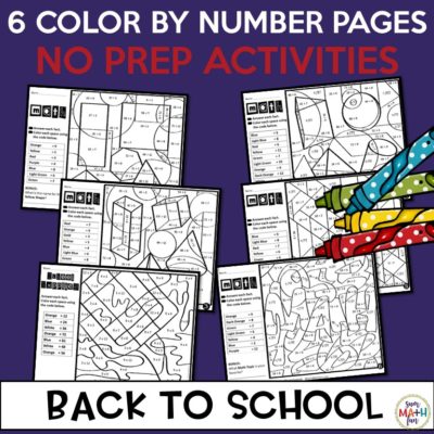 division worksheets color by number sum math fun