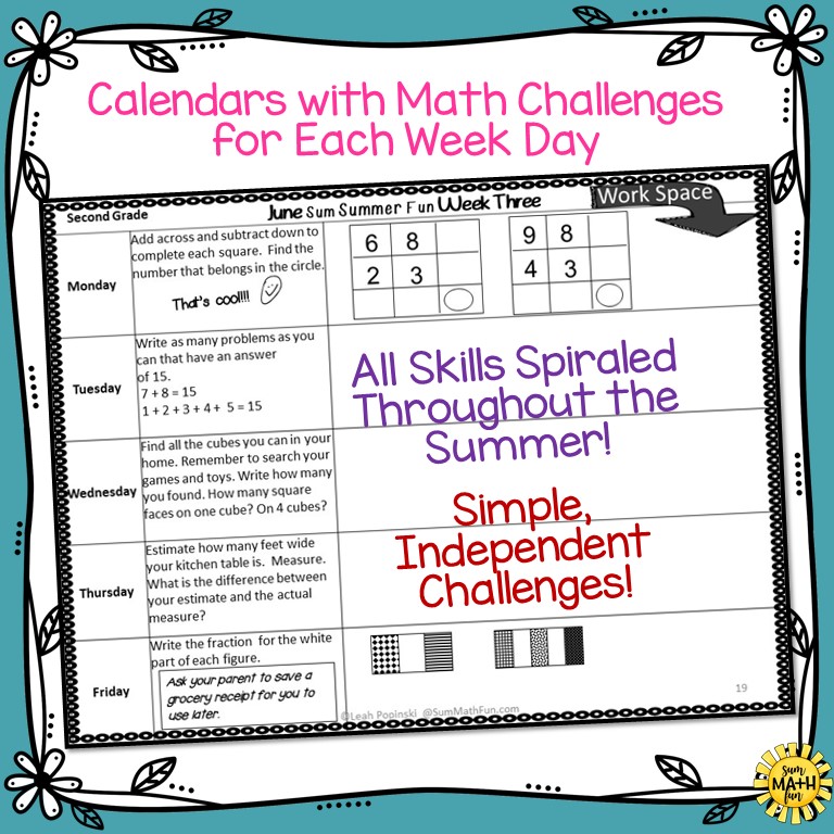 summer-packet-math-activities-for-second-grade-review-and-practice-sum-math-fun