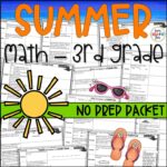 3rd Grade Summer Packet Math Daily Spiral Review End of Year 3rd into ...