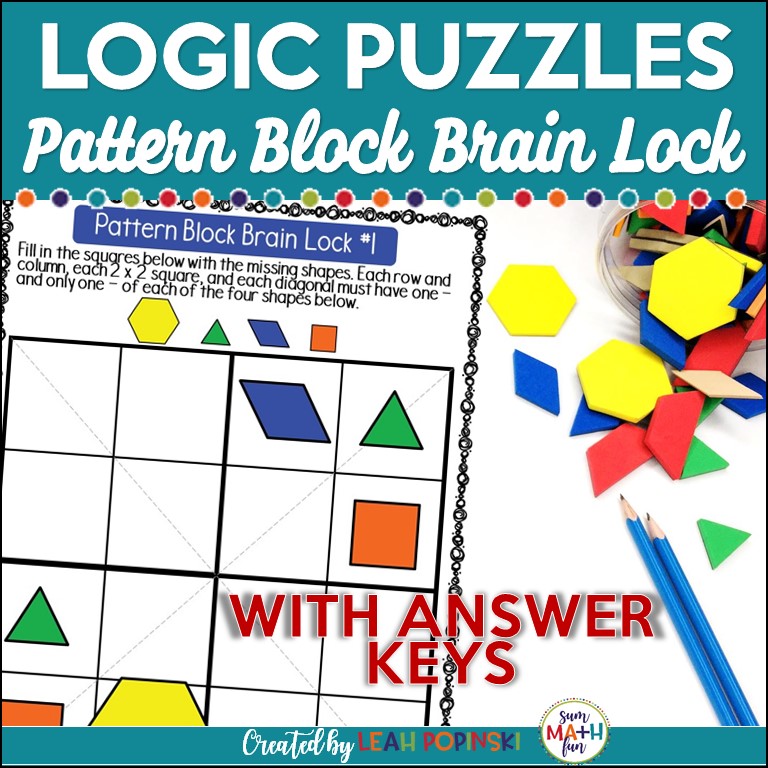 early finishers problem solving logic puzzles 4th 5th