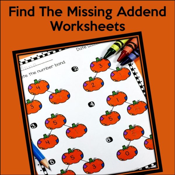 Fall Activities Number Bond Worksheets Games 5 Differentiated Levels Sum Math Fun