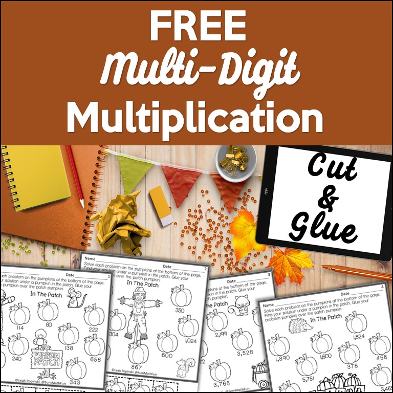 FREE Multi Digit Multiplication Worksheets Fall Sum Math Fun