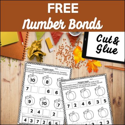 {FREE} Fall Number Bond Worksheets - Cut & Glue - Sum Math Fun